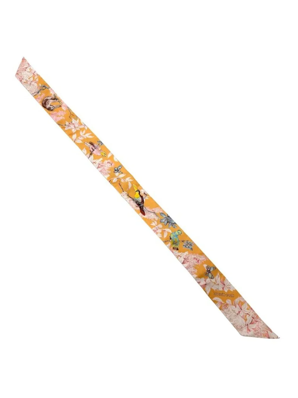 Hermes Scarf Equateur Silk Apricot Cream Multicolor Orange